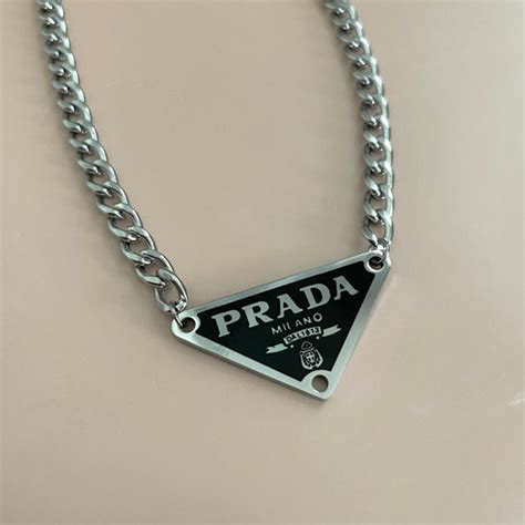 prada womens choker|Prada collar necklace.